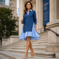 ⏳Limited-time 50% off⏰Women's Striped Layered Long Sleeve Dress👔👗