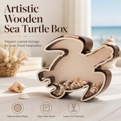 ⏳Limited-time 50% off⏰Creative Wood Sea Turtle Shell Organizer🐢