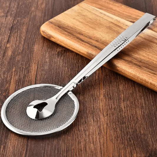 ⏳Limited-time 50% off⏰2-in-1 Stainless Steel Food Tongs & Oil Strainer🥄🥢