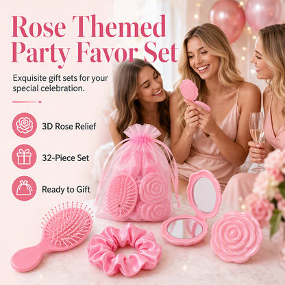 ⏳Limited-time 50% off⏰32pcs Pink Princess Party Favors Set🪮🪞