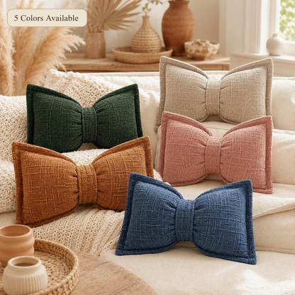 ⏳Limited-time 50% off⏰Soft Chenille Bow-Shaped Throw Pillow🎀🛋️