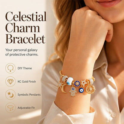 ⏳Limited-time 50% off⏰Celestial Sun Moon Charm Bracelet💫☄️