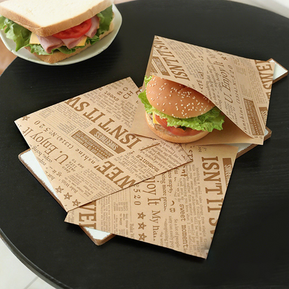 ⏳Limited-time 50% off⏰Grease-Resistant Paper Bags for Sandwich Wrapping🥪🗞️