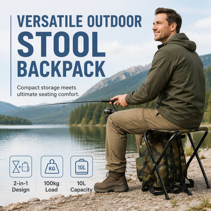 ⏳Limited-time 50% off⏰Portable Folding Chair Backpack 2-in-1 Outdoor Camping Stool🪑🎒