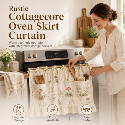 ⏳Limited-time 50% off⏰Oven Skirt Curtain with Pockets🍄‍🟫