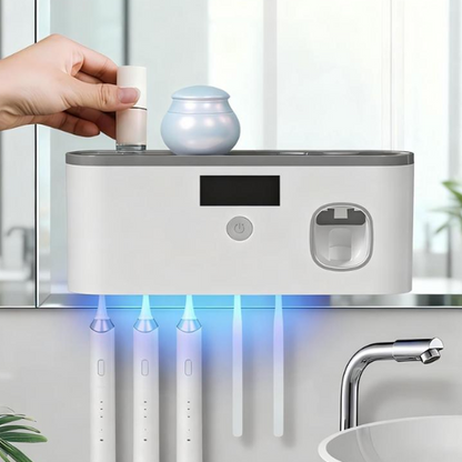 ⏳Limited-time 50% off⏰Hygienic Family Toothbrush Station with UV Light🪥💜
