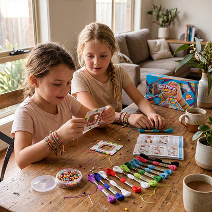 🎨 LIMITED TIME 50% OFF! 📿 Kids DIY Bracelet Making Kit – Creative Weaving, Rich Colors & Safe Materials – Screen-Free Fun for Hours ✨