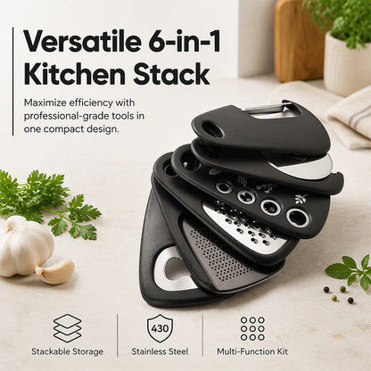 ⏳Limited-time 50% off⏰6-in-1 Stackable Kitchen Gadget Set🍳🧰