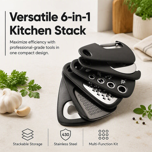 ⏳Limited-time 50% off⏰6-in-1 Stackable Kitchen Gadget Set🍳🧰