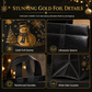 ⏳Limited-time 50% off⏰Black Non‑Woven Christmas Gift Tote Bag‑Gold Foil Reusable Holiday Packaging Bag🎄🛍️