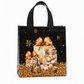 ⏳Limited-time 50% off⏰Black Non‑Woven Christmas Gift Tote Bag‑Gold Foil Reusable Holiday Packaging Bag🎄🛍️