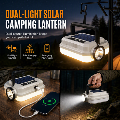 💡 Save 50%! 🔦 Solar LED Camping Lantern – Rechargeable, handheld & multifunctional ✨