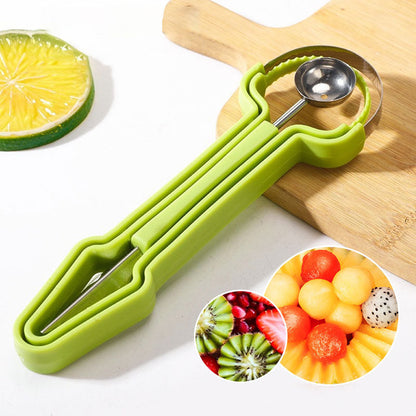 ⏳Limited-time 50% off⏰3-in-1 Stainless Steel Melon Baller Scoop Tool Kit🔪🍈🍉
