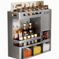⏳Limited-time 50% off⏰No-Drill Wall-Mounted Kitchen Spice Rack and Seasoning Organizer Box with Condiment Jars and Spoons🧂🏠