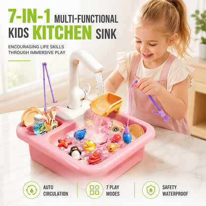 ⏳Limited-time 50% off⏰Kids Play Sink Toy with Running Water🍳💦