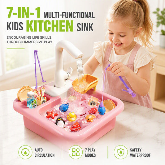 ⏳Limited-time 50% off⏰Kids Play Sink Toy with Running Water🍳💦