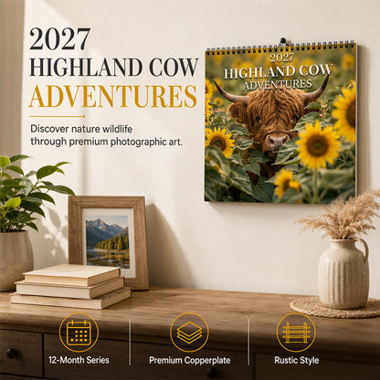 ⏳Limited-time 50% off⏰2027 Highland Cow Wall Calendar🐮📆