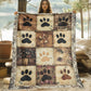 ⏳Limited-time 50% off⏰Cute Paw Print Soft Flannel Blanket – Snuggly, Warm, Lovely Home Decor🐶🛌