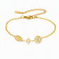 ⏳Limited-time 50% off⏰Stainless Steel Chain Charm Bracelet✨Cross Pentagram and Witch Knot Pendants🍀