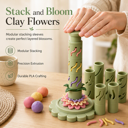 🌸 LIMITED‑TIME 50% OFF! ✨ DIY Clay Flower Shaping Tool – Modular, Press Design, Creative Craft 🎨