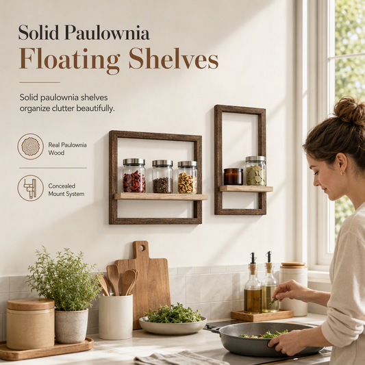⏳Limited-time 50% off⏰Wood Wall-Mounted Floating Shelves🖼️🪴