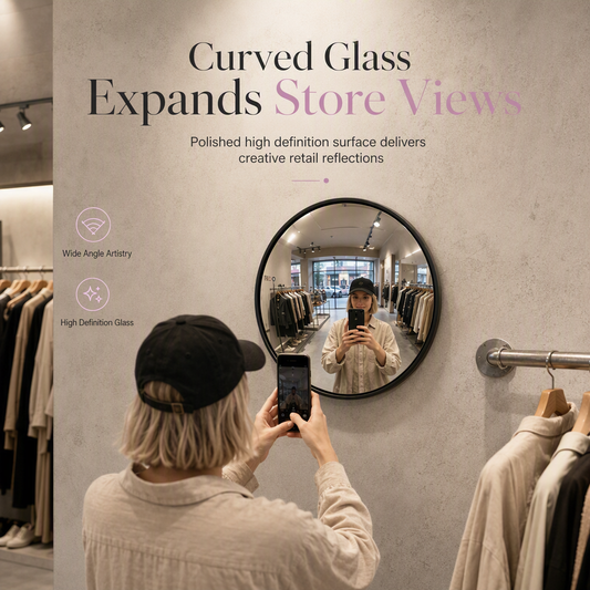 ⏳Limited-time 50% off⏰30cm Distorting Funhouse Mirror Wide Angle Concave Convex Tabletop Mirror Ornament for DIY Painting Home Decor and Photography Props🪞