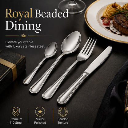 ⏳Limited-time 50% off⏰4-Piece Stainless Steel Flatware Set🍴🥄