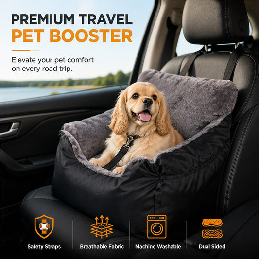 ⏳Limited-time 50% off⏰Car Pet Booster Seat – Half-enclosed & travel-safe🐾🚗