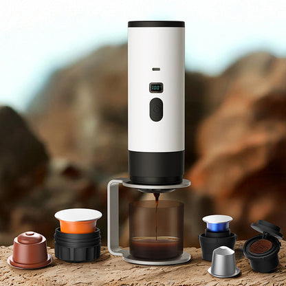 🥳2026 HOT SALE🥳💞50K+ SOLD! ☕⚡Portable Espresso Maker – digital display, Type-C rechargeable, 90ml tank & 120ml cup. Enjoy fresh hot coffee anywhere! 🛡️💪