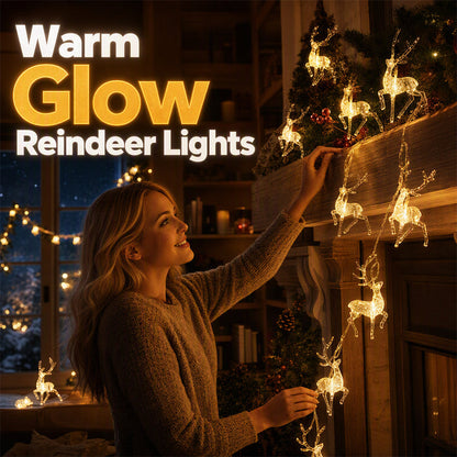 ⏳Limited-time 50% off⏰Christmas LED Reindeer String Lights🦌🎄✨