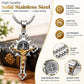 ⏳Limited-time 50% off⏰Men's Stainless Steel Vintage Cross Pendant Necklace✝️📿