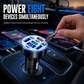 ⏳Limited-time 50% off⏰40W 8 in 1 Fast Car Adapter with Digital Voltage Display 4 USB and 4 PD Ports🚗⚡️