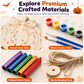 ⏳Limited-time 50% off⏰Craft Your Own Pumpkin Instantly! No-Fuss Wood DIY Kit🎃✨🖌️