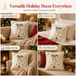 ⏳Limited-time 50% off⏰Embroidered Christmas Tree Throw Pillow Cover with Bow (45x45cm) | Decorative Cushion Cover for Living Room Sofa🎄🧸