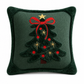 ⏳Limited-time 50% off⏰Embroidered Christmas Tree Throw Pillow Cover with Bow (45x45cm) | Decorative Cushion Cover for Living Room Sofa🎄🧸