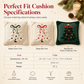 ⏳Limited-time 50% off⏰Embroidered Christmas Tree Throw Pillow Cover with Bow (45x45cm) | Decorative Cushion Cover for Living Room Sofa🎄🧸