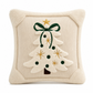⏳Limited-time 50% off⏰Embroidered Christmas Tree Throw Pillow Cover with Bow (45x45cm) | Decorative Cushion Cover for Living Room Sofa🎄🧸