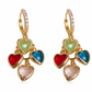 ⏳Limited-time 50% off⏰Retro Colorful Heart Tassel Drop Earrings for Women Fashion Ear Buckle Jewelry❤️💚💙