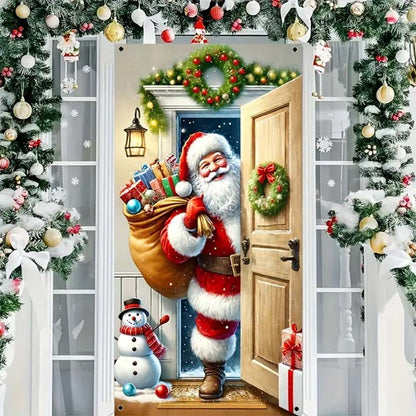⏳Limited-time 50% off⏰Christmas Door Cover For Instant Holiday Decor🎅🎄🚪