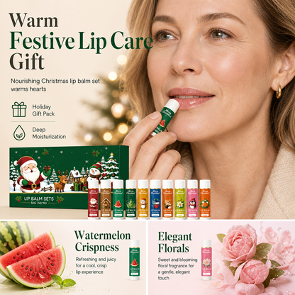🎄 Save 50%! 💋 Christmas Lip Balm Set – Moisturizing & festive gift-ready ✨