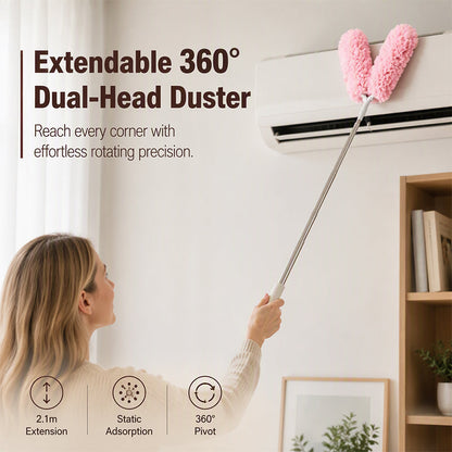 ⏳Limited-time 50% off⏰Extendable 360° Rotating Double-Head Electrostatic Duster🧹🧼