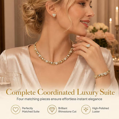⏳Limited-time 50% off⏰Classic Heart Shape Jewelry 4-Piece Set📿💍💖