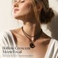 ⏳Limited-time 50% off⏰Gothic Dark Crystal Beaded Chain Necklace with Hollow Out Moon Alloy Pendant🖤🌙