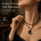 ⏳Limited-time 50% off⏰Gothic Dark Crystal Beaded Chain Necklace with Hollow Out Moon Alloy Pendant🖤🌙