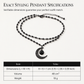 ⏳Limited-time 50% off⏰Gothic Dark Crystal Beaded Chain Necklace with Hollow Out Moon Alloy Pendant🖤🌙