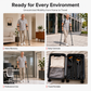 ⏳Limited-time 50% off⏰Folding Forearm Crutches – Shock-Absorbing Spring System, Reinforced Aluminum Shaft & Slip-Resistant Rubber Feet – Comfortable Mobility Aid for Fracture Rehabilitation 🦯🚶