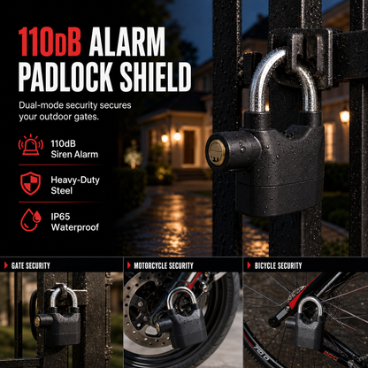 ⏳Limited-time 50% off⏰Heavy-Duty Aluminum Alloy Alarm Padlock🔒🚨
