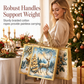 ⏳Limited-time 50% off⏰Elegant Christmas Holiday Gift Bag with Handles and Gold Stamped Christmas Tree Design for Gift Packaging🎄🎁🛍️