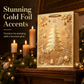 ⏳Limited-time 50% off⏰Elegant Christmas Holiday Gift Bag with Handles and Gold Stamped Christmas Tree Design for Gift Packaging🎄🎁🛍️