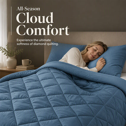⏳Limited-time 50% off⏰3-Piece Quilted Comforter Set with Shams🛌